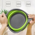 thumbnail image 3 of Silicone Colander Collapsible Strainers Set for Kitchen- 3 Pack (3Qt, 4Qt, 5Qt) -Over Home Draining Basket, Food Vegetables & Fruits-Dishwasher Safe, Space Saving Design, 3 of 9