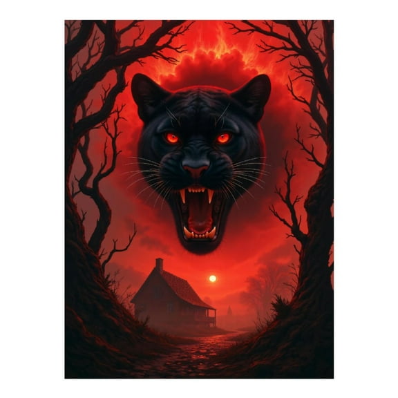 Diamond Art Kit for Adults, Majestic Panther Sunset Scene Diamond Painting for Adults Beginners, DIY Diamond Art Painting Kits, 5D Diamond Painting Crafts for Home Decor 12x16 Frameless