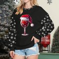 thumbnail image 2 of Christmas Graphic Sweatshirt For Women Round Neck Pullover Crewneck Festive Print Casual Top Soft Comfortable Holiday Apparel, 2 of 2