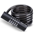 thumbnail image 4 of Bike Locks,Lock Lock Cable 5 Combination Lock Bike Locks Lock 5 Resettable Combination Cable Lock Ebike Coiled Cable Lock, 4 of 7