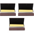 thumbnail image 5 of Set of 3 Double Sided Faux Saffiano Leather Business Card Cases (Brown, Stripes), 5 of 7