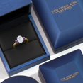 thumbnail image 5 of Gem Stone King 18K Yellow Gold Plated Silver White Moissanite and Purple Amethyst Engagement Ring for Women | 2.60 Cttw | Oval 9X7MM | Gemstone Birthstone | Size 8, 5 of 7