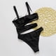 thumbnail image 5 of Augper Women Multi Color Sexy Solid Color High Waist Conjoined Body Swimsuit Bikini, 5 of 8