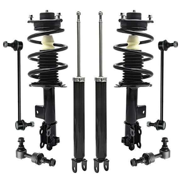 Detroit Axle - Front Struts w/Coil Springs Rear Shock Absorbers Sway Bar Links Replacement for 2012-2014 Hyundai Sonata Kia Optima Gas - 8pc Set