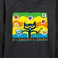 thumbnail image 3 of Pete The Cat - Groovy To Create - Women's Lightweight French Terry Long Sleeve Shirt, 3 of 6
