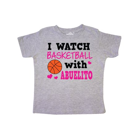 

Inktastic I Watch Basketball with Abuelito Gift Toddler Toddler Girl T-Shirt