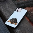 thumbnail image 4 of WIRESTER Shockproof Soft Rubber Cover Case for Apple iPhone 11 6.1" 2019, Rottweiler Dog Lying Down Looking Up On Light Blue Background, 4 of 5