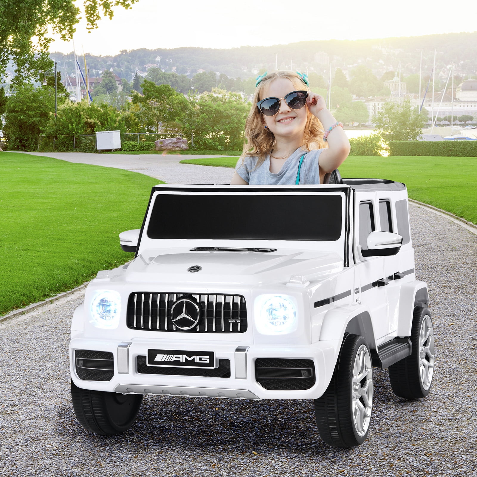 Infans 12V Kids Ride On Car Licensed Mercedes-Benz G63 w/ Remote Control & Music White