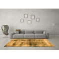 thumbnail image 3 of Ahgly Company Indoor Round Abstract Orange Modern Area Rugs, 6' Round, 3 of 4