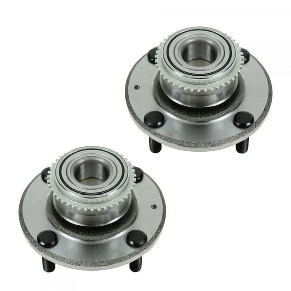 TRQ Wheel Bearing & 4 Lug Hub Assembly Rear Pair for Mitsubishi Lancer LS OZ ABS BHA53695 Fits select: 2002 ,2005-2006 MITSUBISHI LANCER OZ RALLY