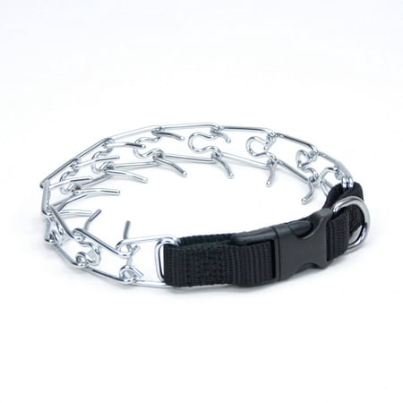 Coastal Pet Products Titan Easy-On Dog Prong Training Collar with Buckle Medium Silver 17.5