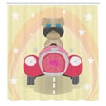 thumbnail image 2 of Ambesonne Dog Driver Shower Curtain, Superhero Puppy, 69"Wx75"L, Multicolor, 2 of 4