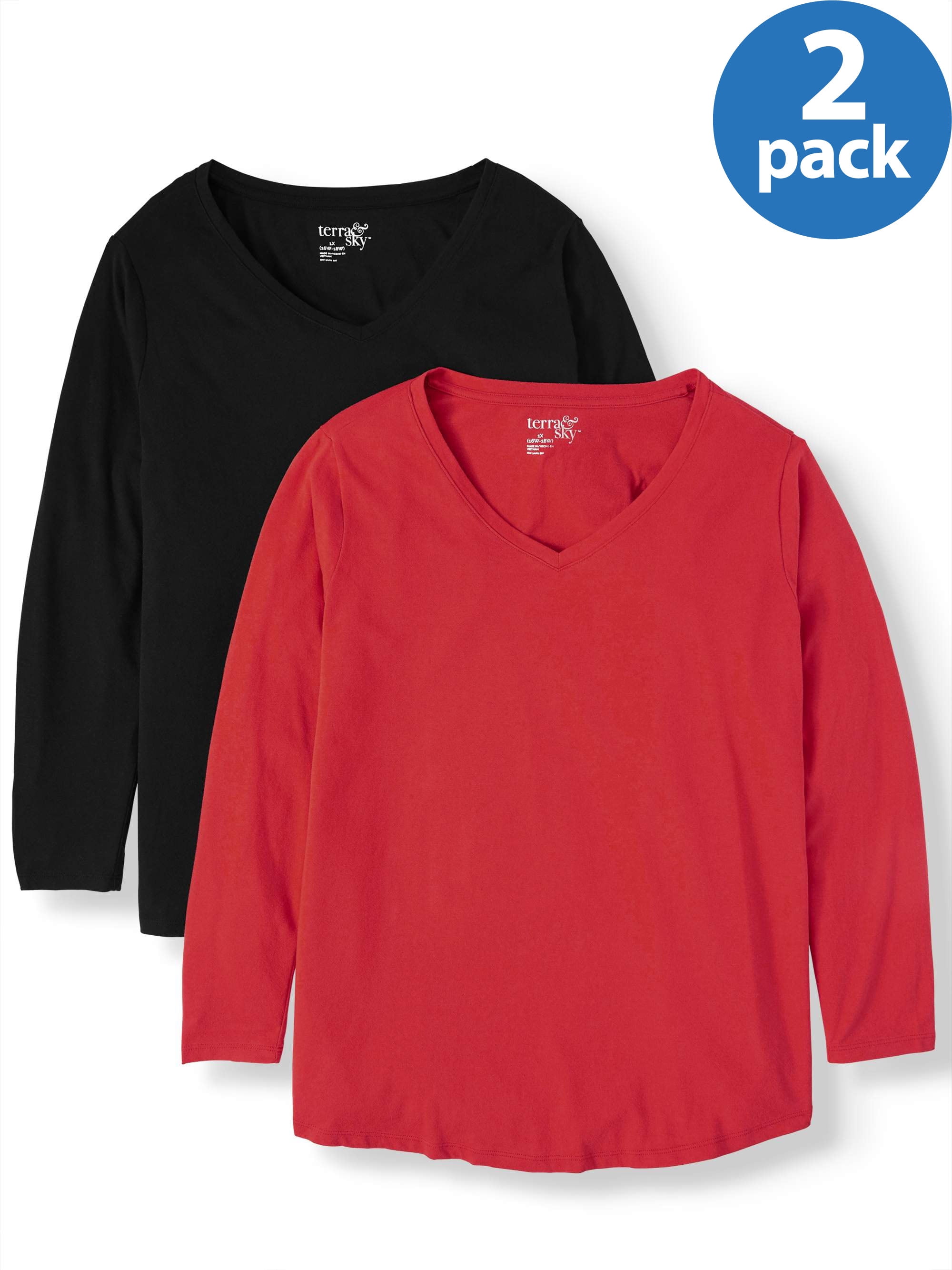terra & sky v neck t shirt