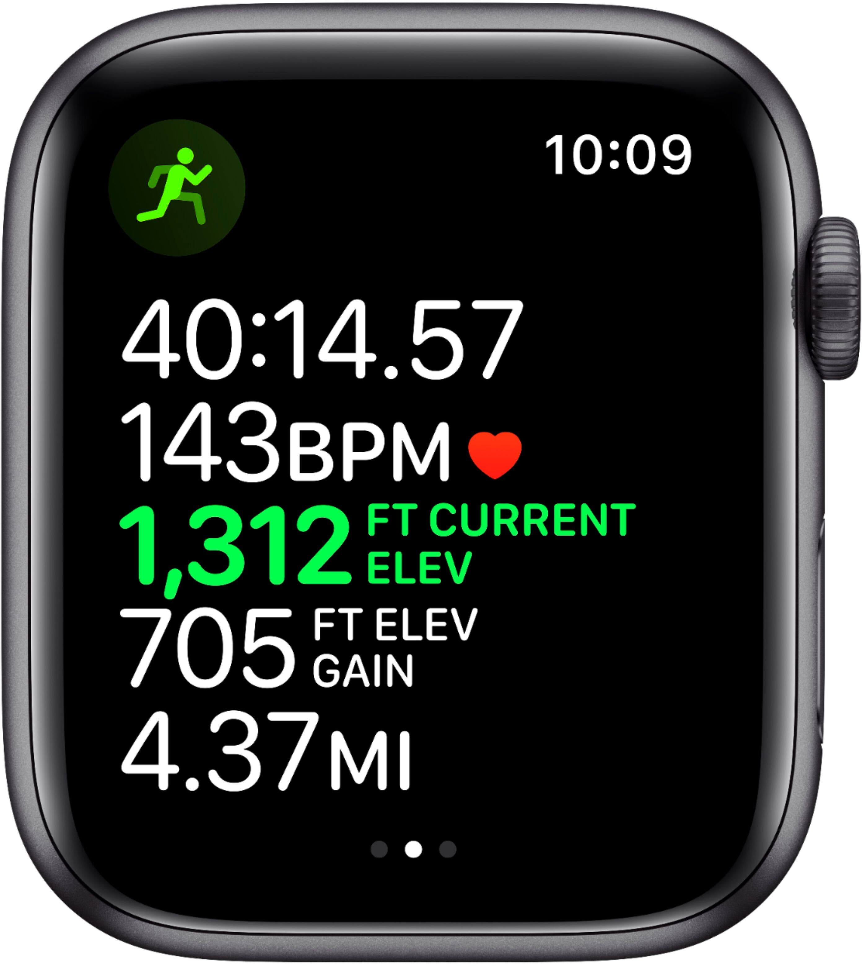 Restored Apple Watch Series 5 (GPS+Cellular, 44mm) - Space Gray Aluminum Case - Black Sport Band (Refurbished)