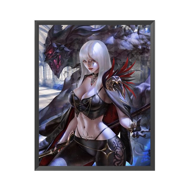 Cuadros Decorativos Dark Battle Goddess punto de cruz completo 11CT hilo de algodón DIY impreso (SZX2268) Tmvgtek embutido en tela