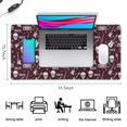 thumbnail image 5 of Long Mouse Pads for Desk,Burgundy Rock Skull Pattern Desk Mats on Top Of Desks, Desk Mouse Pad Extra Large with 3mm Non-Slip Base and Stitched Edge for Gaming,Office,Work,Home 31.5"x15.7", 5 of 6