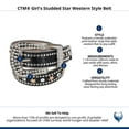 thumbnail image 5 of CTM Girl's Studded Star Western Style Belt, 5 of 5
