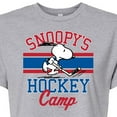 thumbnail image 3 of Peanuts - Snoopy's Hockey Camp - Juniors Cropped Graphic T-Shirt, 3 of 6
