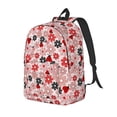 thumbnail image 1 of Disketp Cute ladybugs red print Canvas Backpack Lightweight Travel Daypack Student Rucksack Laptop Backpack-Small, 1 of 5