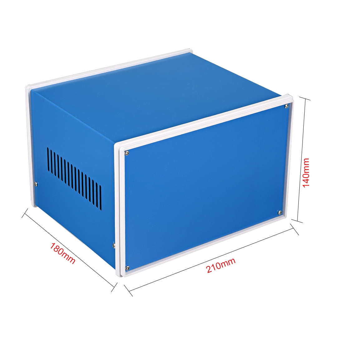Unique Bargains Metal Blue Project Junction Box Enclosure Case 8.27" x 7.09" x 5.51"