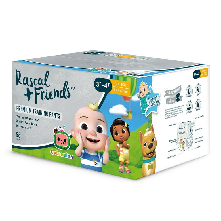 Rascal + Friends Size 5 Cocomelon Nappy Pants 28 Pack : : Baby  Products