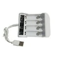 thumbnail image 4 of ziyahi Plastic AAA/AA Battery Charger Portable Indicator Light Short-circuit Protection USB Interface Electric Toy Charging Adaptor, 4 of 5