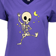 thumbnail image 4 of Inktastic Cute Dancing Skeleton Women's V-Neck T-Shirt, 4 of 5