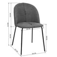 thumbnail image 2 of Homycasa Fabric Dining Chairs (Set of 2), 2 of 8
