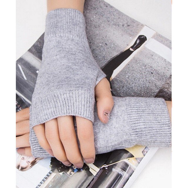 Women Protection Arm Warmer Long Fingerless Stretchy Gloves Sleeves Mittens