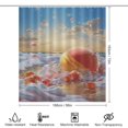 thumbnail image 2 of Juicy Peach Shower Curtain Fabric Bathroom Decor with Hooks, 2 of 8