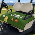 thumbnail image 3 of Xixirimido Golf Cart Seat Cover Quilted Golf Cart Seat Towel Blanket with 4 Pockets & Non Slip Backing Universal Fit for 2 Person Seats Carts, Golf Green, 3 of 8