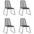 thumbnail image 3 of vidaXL 5 Piece Garden Dining Set PVC Rattan Black and Brown, 3 of 6