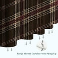 thumbnail image 6 of Brown Beige Checkerboard Checkered Pattern Shower Curtain 36"x72" ,Bathroom Decorative Shower Curtains Set with 12 Hooks,Modern Waterproof Washable Shower Curtain, 6 of 6
