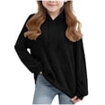 thumbnail image 4 of Mercatoo Kids Girls Ribbed Knit Ho𝐨dies Sweatshirts Oversized Trendy Plain Pullover Shirts Fall Winter Warm Thermal Clothes, 4 of 7