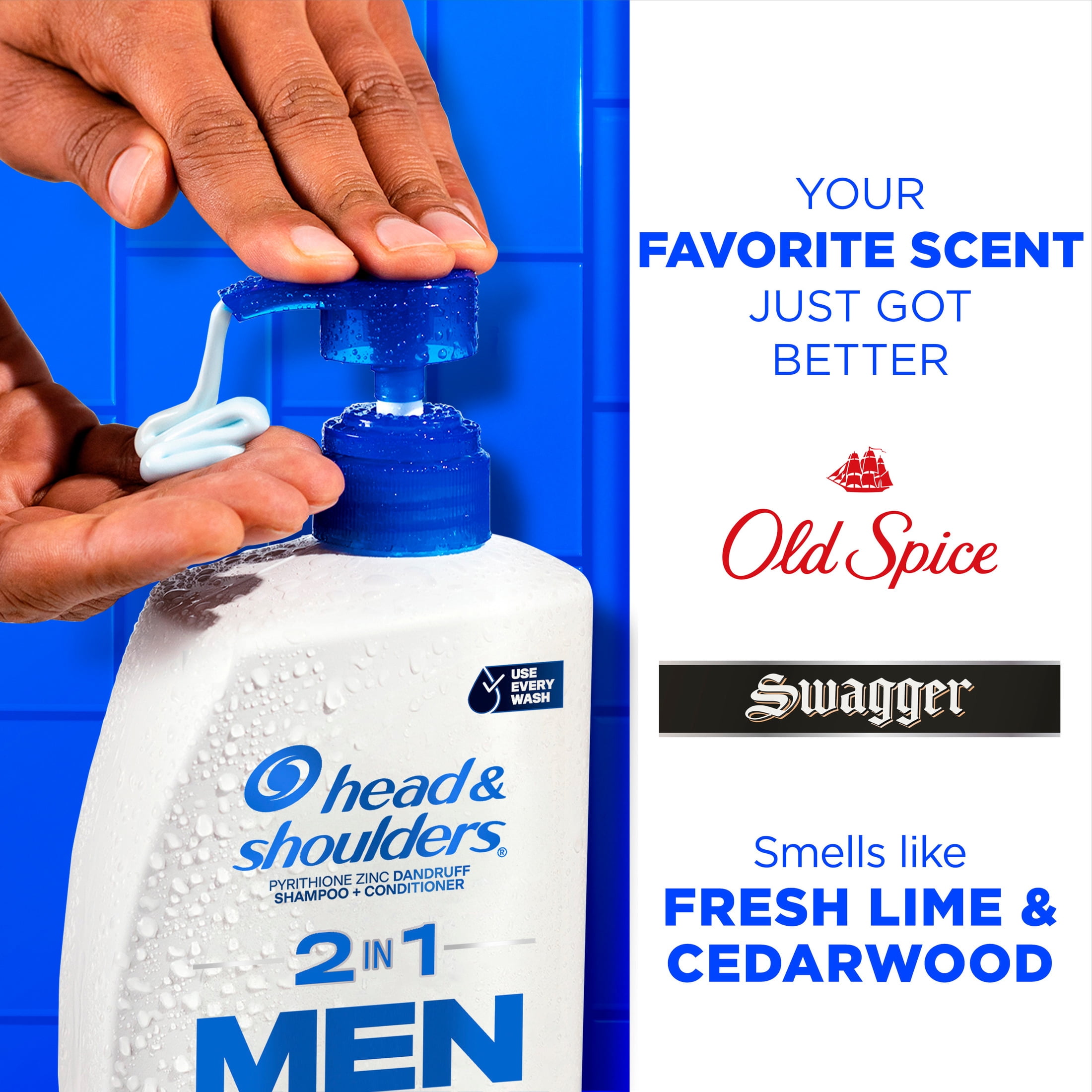 Head and Shoulders Men 2 n 1 Dandruff Shampoo & Conditioner, Old Spice Swagger, 28.2 fl oz