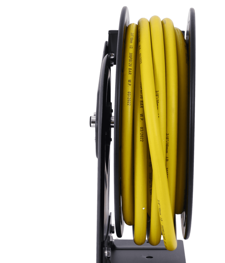 Air Reel 3/8"x50' Hybrid Polymer Hose 300 PSI Steel Frame