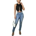 thumbnail image 1 of SAYOO Mujeres Casual Crop Tops, Color Sólido Slim Fit Hollow Out Vendaje Sin Mangas Tank Tops SAYOO Moda, 1 of 5