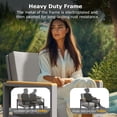 thumbnail image 3 of JXXM 4-Piece Outdoor Patio Conversation Set, Metal Furniture with Cushions & Coffee Table, Gray, 3 of 6