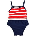 thumbnail image 2 of Bunz Kidz - Baby Infant Girl's 2 Piece Tankini Swimsuit 35170-24Months (NAVY-RED), 2 of 3