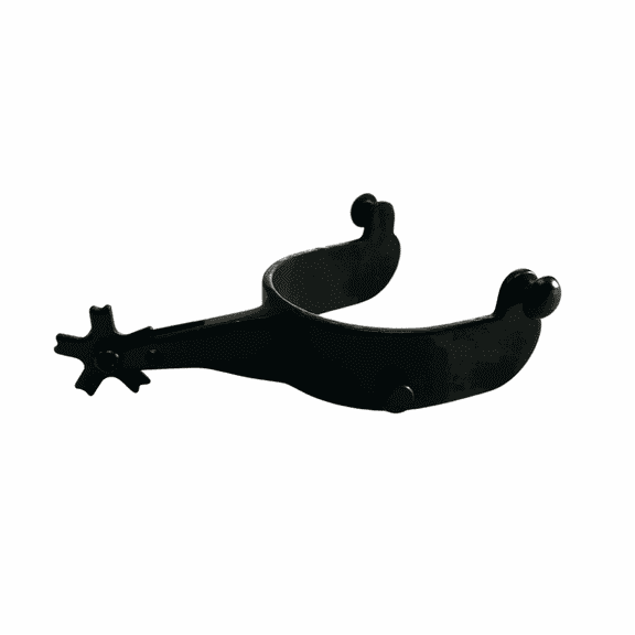 Formay Men's Black Bull Riding Spurs