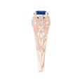 thumbnail image 3 of ANGARA Natural 1 Ct Aeon Solitaire Sapphire Filigree Engagement Ring in 14K Rose Gold for Women (Size-6mm) | September Birthstone, Anniversary, Jewelry Gift for Women | Natural Sapphire Ring, 3 of 10