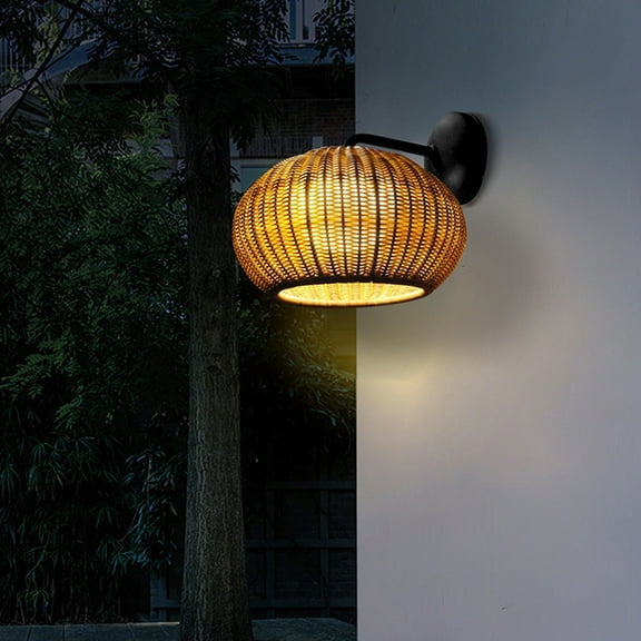 Arturesthome Outdoor Waterproof Rattan Wall Lamp