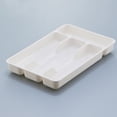 thumbnail image 5 of KEINXS Silverware Drawer Organizer Tray Plastic Cutlery Storage for Kitchen Utensil Holder Divider Tableware 4 Compartment, 5 of 5