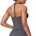 thumbnail image 3 of Laqbezok Women's Sexy V-Neck Halter Yoga Tank Top, Stylish Y-Back Sports Camisole, Athletic Crop Top, Stretchy Performance Workout Vest for Running and Gym Fitness, 3 of 8