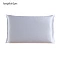 thumbnail image 1 of Funda de almohada de seda de morera, funda de almohada transpirable de 2 lados, funda de almohada de color sólido para la piel del cabello, gris plateado, 51x66cm kenally HA003379-18, 1 of 7