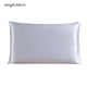 thumbnail image 1 of Funda de almohada de seda de morera, funda de almohada transpirable de 2 lados, funda de almohada de color sólido para la piel del cabello, gris plateado, 51x66cm kenally HA003379-18, 1 of 7