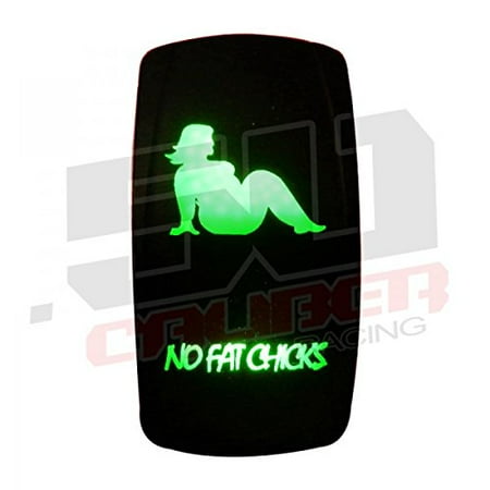 Rhino Chair Price Led Rocker Switch On/Off Green No Fat Chicks Side by Side UTV Jeep Yamaha Rhino Viking By 50 Caliber Racing ()