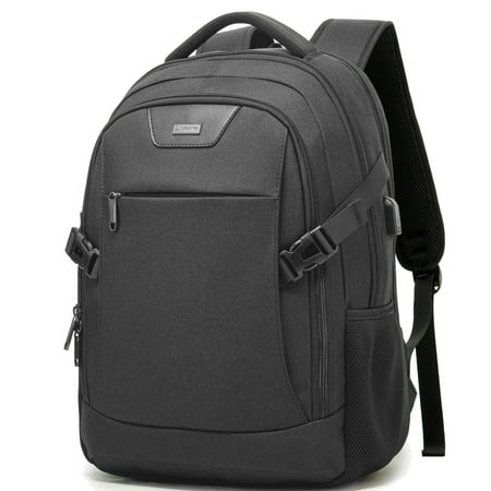 18" Travel Backpack, Business Anti Theft Slim Durable Laptop Backpack with USB Charging Port, Water Resistant School Bag Backpack for Men & Women Fits 16.5 Inch Notebook, Dark Gray