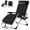 Black, variant on Zero Gravity Outdoor Reclining Chair with Cup Holder Trays & Removable Cushion, Heavy Duty Portable Lounge Chair for Camping, Patio, Backyard, Black