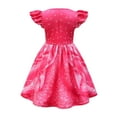 thumbnail image 2 of 2-8T Girls Cartoon Mermaid Short Sleeve Princess Dress Kids Party Dress W/Bag, 2 of 6